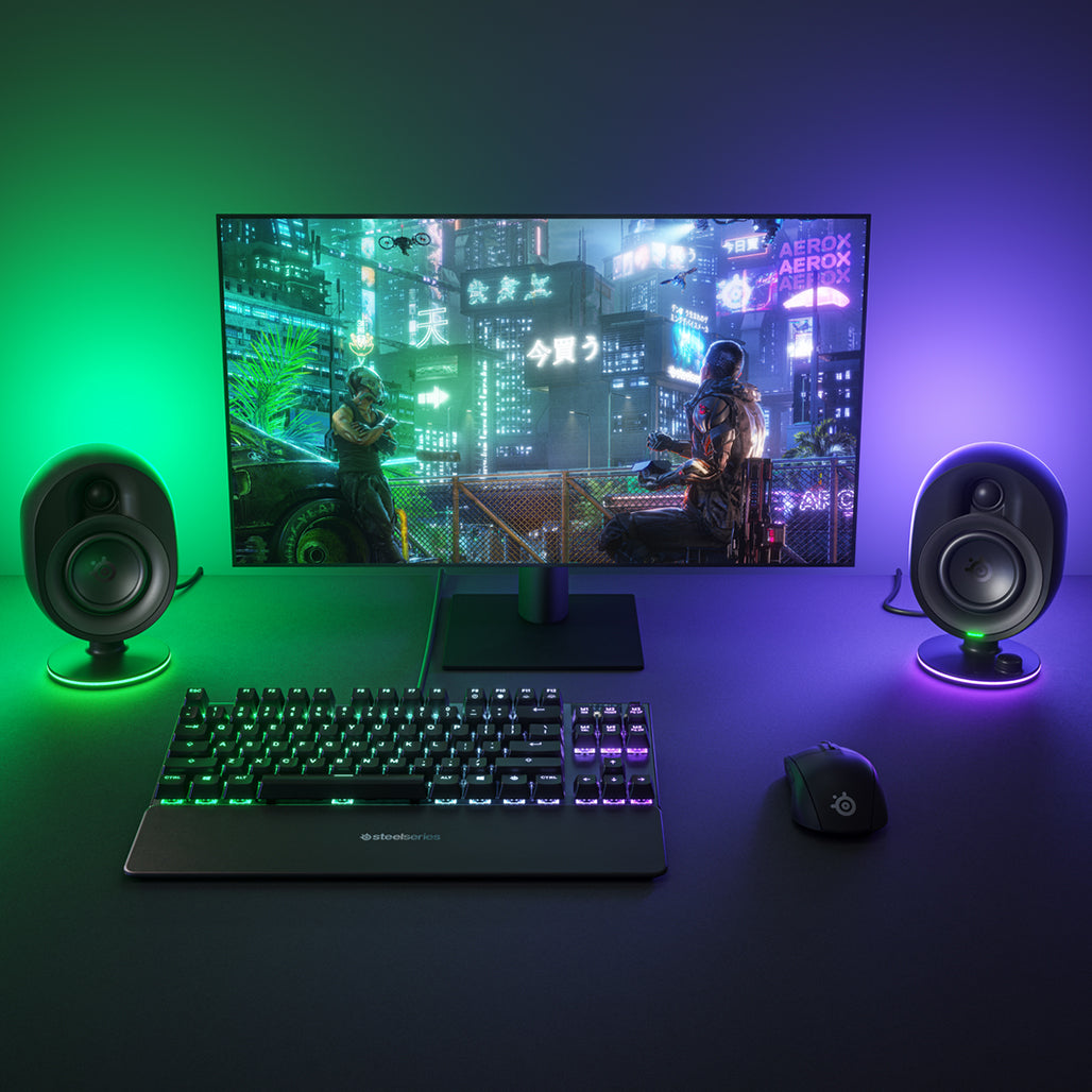 A Photo Of SteelSeries ARENA 7 Immersive 2.1 Gaming Speaker System with Reactive Illumination