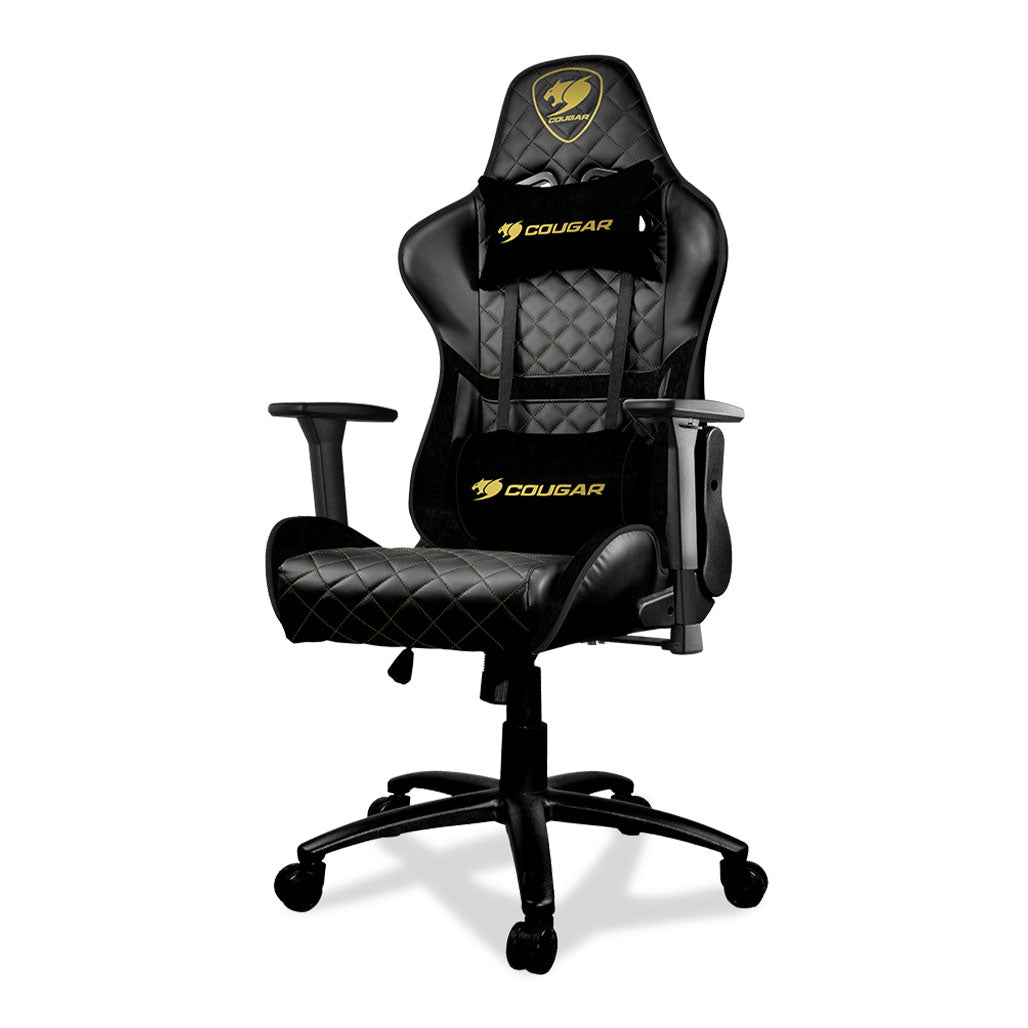 A Photo Of Cougar Armor One Royal Gaming Chair - Ergonomic Design with 180º Recline, 3D Adjustable Armrests & Class 4 Gas Lift Cylinder