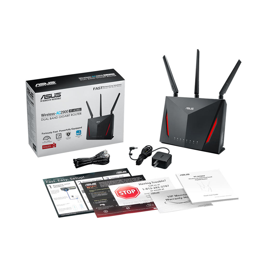 A Photo Of Asus RT-AC86U, AC2900 Dual Band Gigabit WiFi Gaming Router