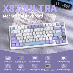 A Photo Of Attack Shark X820 Ultra - 75% Tri-Mode Gasket Wireless Mechanical Gaming Keyboard