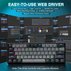 A Photo Of AULA WIN60 HE PRO - 60% Magnetic Hall Effect Gaming Keyboard - XingYi Magnetic Switch