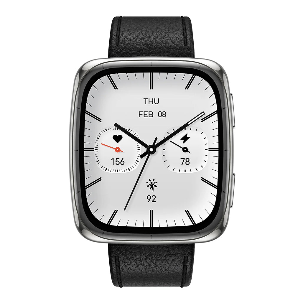 A Photo Of Amazfit Active 2 Square Smartwatch | Black with Red Strap