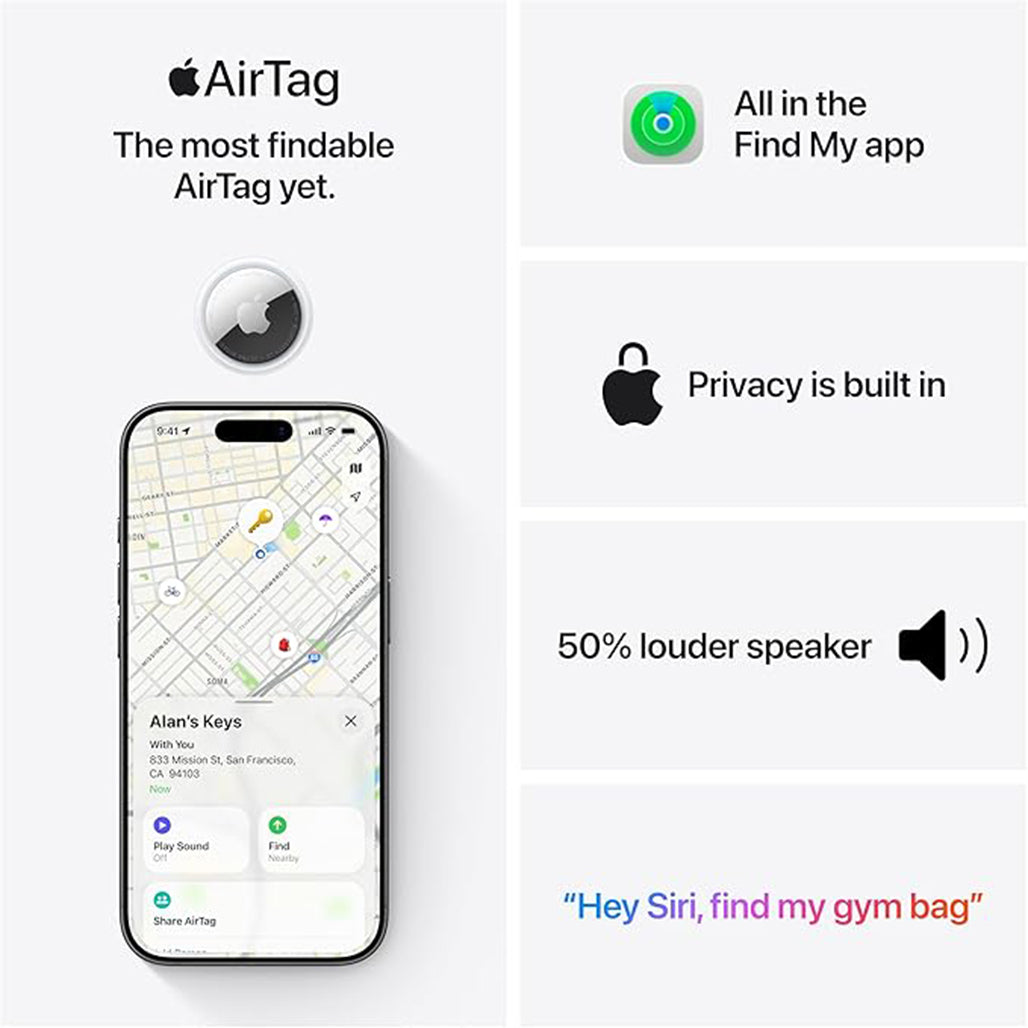 A Photo Of Apple AirTag 2nd Generation - 4 Pack