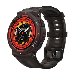A Photo Of Amazfit Active Edge Lava Black - Rugged Smart Watch with 10 ATM Water Resistance and 16-Day Battery Life