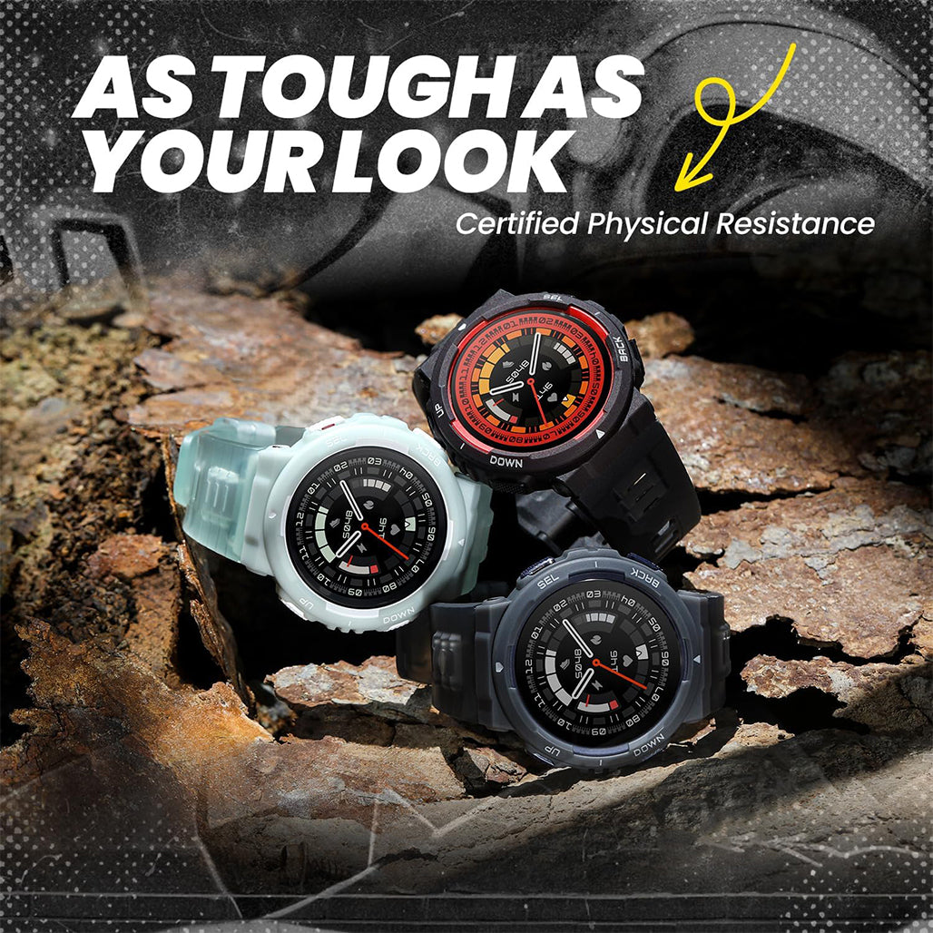 A Photo Of Amazfit Active Edge Lava Black - Rugged Smart Watch