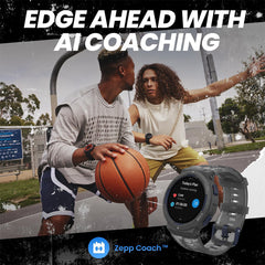 A Photo Of Amazfit Active Edge Lava Black - Rugged Smart Watch with 10 ATM Water Resistance and 16-Day Battery Life