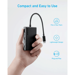 A Photo Of Anker 332 - USB-C Hub (5-in-1, 4K HDMI)