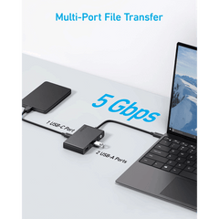 A Photo Of Anker 332 - USB-C Hub (5-in-1, 4K HDMI)