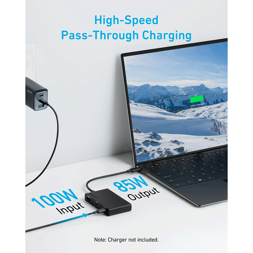 A Photo Of Anker 332 - USB-C Hub (5-in-1, 4K HDMI)