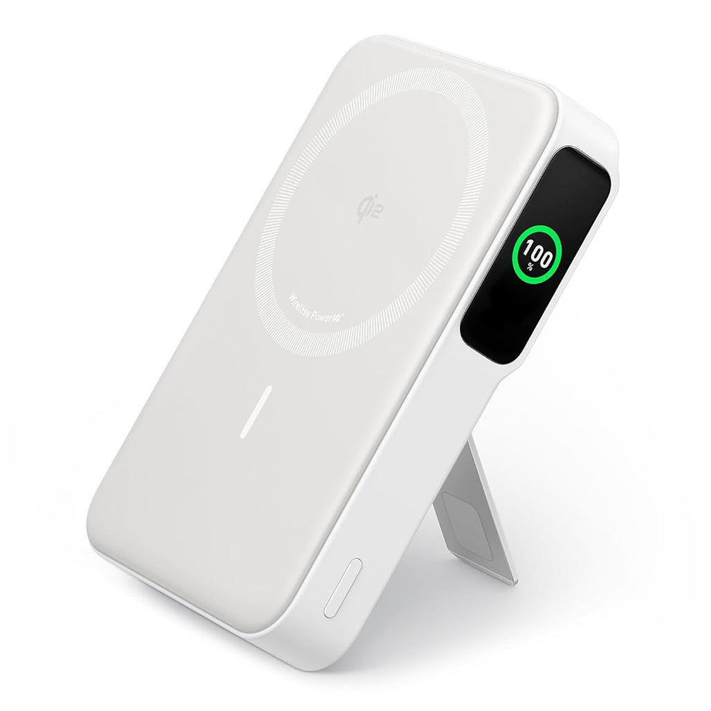 A Photo Of Anker MagGo 10K Qi2 Certified Power Bank – 15W Ultra-Fast Wireless Charger with Smart Display