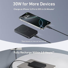 A Photo Of Anker MagGo Ultra-Slim 10000mAh Qi2 Certified 15W Power Bank - Wireless Charging for iPhone and More