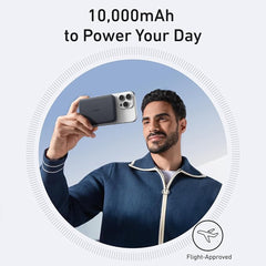 A Photo Of Anker MagGo Ultra-Slim 10000mAh Qi2 Certified 15W Power Bank - Wireless Charging for iPhone and More