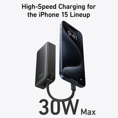 A Photo Of Anker Nano Power Bank with Built-In USB-C Cable (30W, 10,000mAh) – Fast Charging for Phones, Tablets, and Laptops