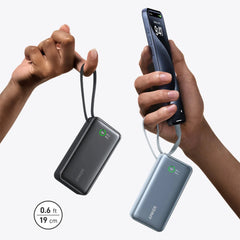 A Photo Of Anker Nano Power Bank with Built-In USB-C Cable (30W, 10,000mAh) – Fast Charging for Phones, Tablets, and Laptops