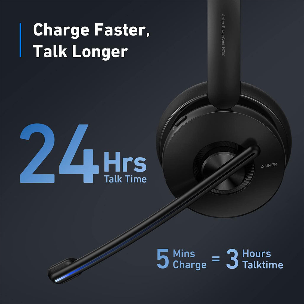 A Photo Of Anker PowerConf H700 AI-Powered Wireless Bluetooth Headset