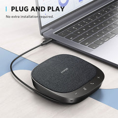 A Photo Of Anker PowerConf S330 USB Speakerphone – Smart Voice Enhancement, 360° Voice Coverage, Superior Sound, Full Duplex Communication