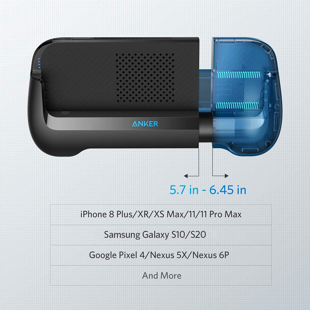 A Photo Of Anker PowerCore Play 6K Mobile Gaming Controller with 6700mAh Power Bank, Cooling Fan & Adjustable Grip – Gamepad for Android & iOS Smartphones