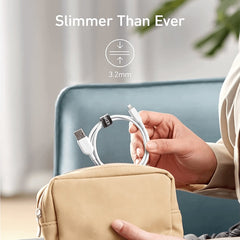 A Photo Of Anker PowerLine III USB-A to Lightning Cable (3ft) – MFi Certified, Ultra-Durable, High-Speed Data Transfer for iPhone (White)