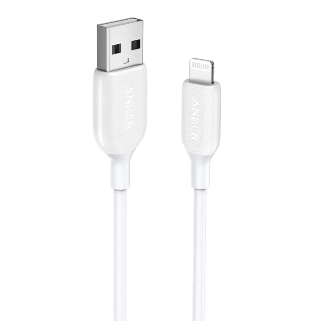 A Photo Of Anker PowerLine III USB-A to Lightning Cable (3ft) – MFi Certified, Ultra-Durable, High-Speed Data Transfer for iPhone (White)