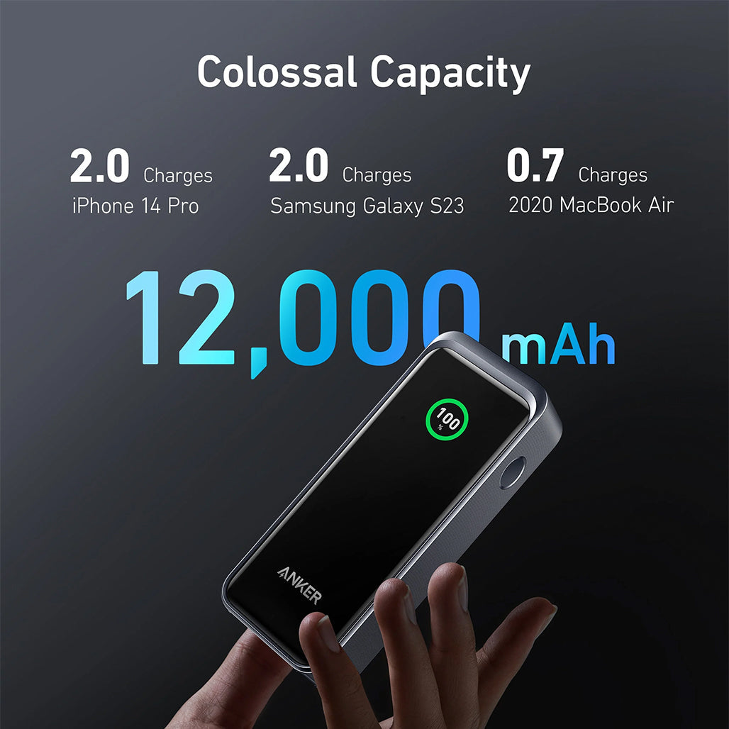 A Photo Of Anker Prime 12,000mAh Power Bank (130W) – High-Speed Charging, Compact Design, Fast Recharge
