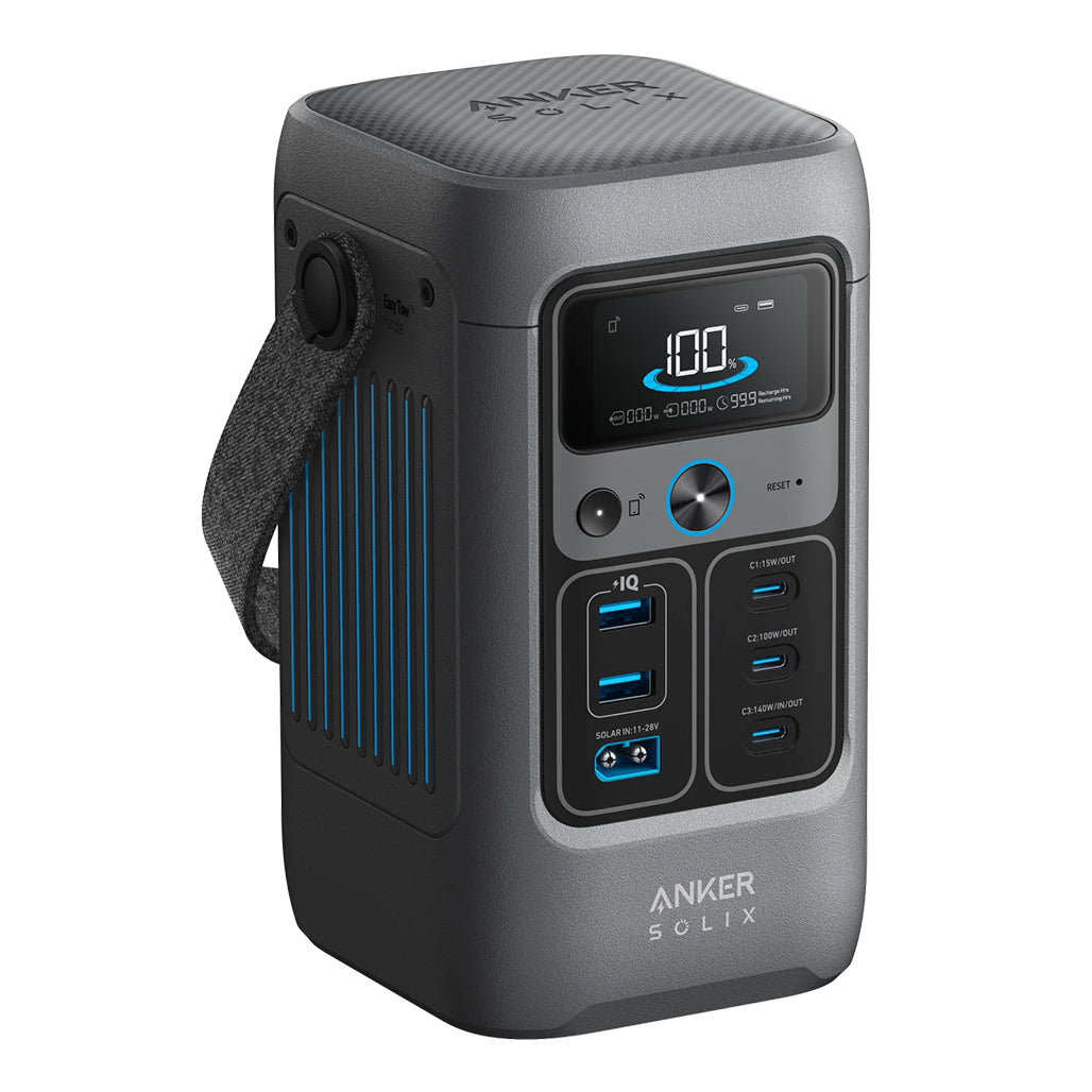 A Photo Of Anker SOLIX C200 DC Portable Power Station – 192Wh Battery, 200W Output, 140W USB-C Fast Charging, Solar-Compatible