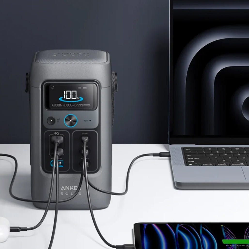 A Photo Of Anker SOLIX C200 DC Portable Power Station – 192Wh Battery, 200W Output, 140W USB-C Fast Charging, Solar-Compatible