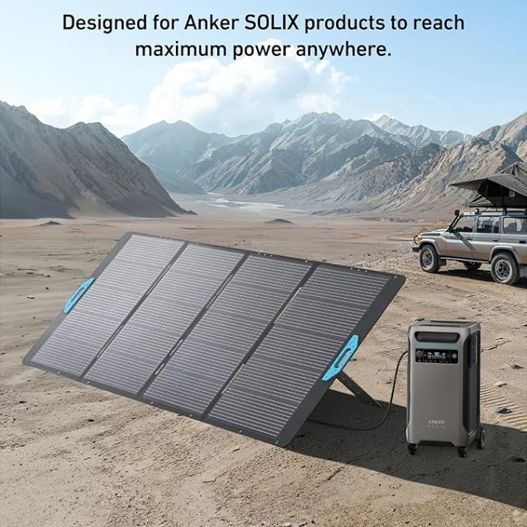 A Photo Of Anker SOLIX PS400 400W Portable Solar Panel – Foldable, Waterproof, High-Efficiency Charger for RVs, Camping & Emergency Backup