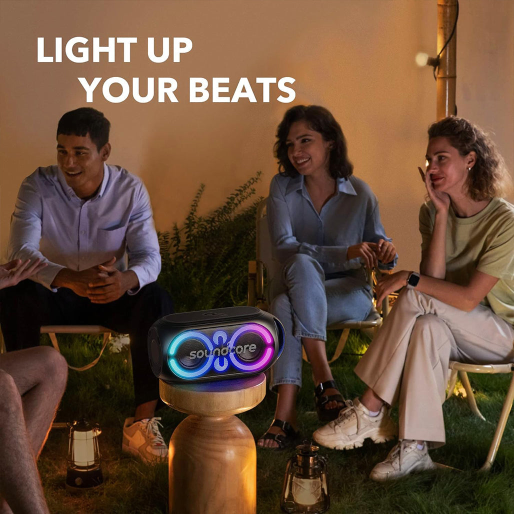 A Photo Of Anker Soundcore Rave Party 2 – 120W Portable Bluetooth Speaker with Deep Bass, PartyCast 2.0, Light Show, IPX4 Water Resistance & 16H Battery Life