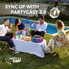 A Photo Of Anker Soundcore Rave Party 2 – 120W Portable Bluetooth Speaker with Deep Bass, PartyCast 2.0, Light Show, IPX4 Water Resistance & 16H Battery Life