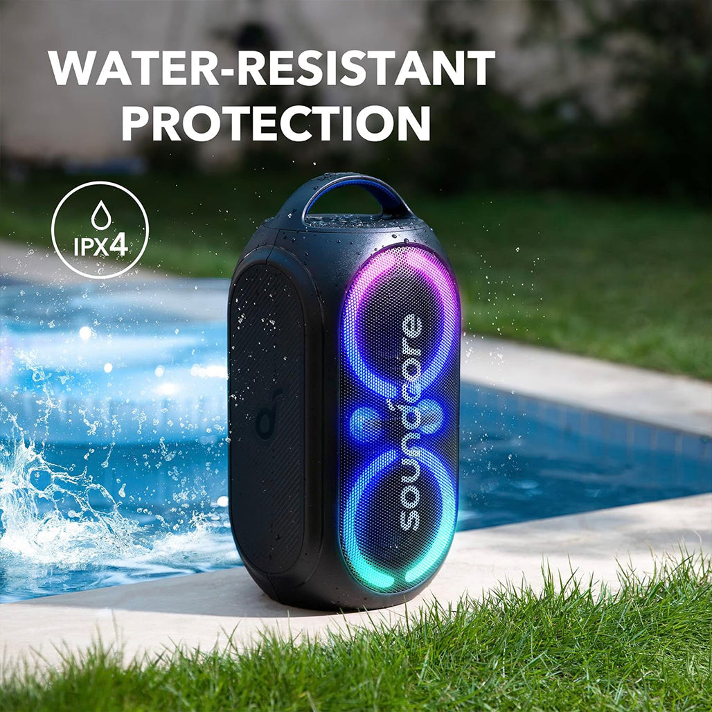 A Photo Of Anker Soundcore Rave Party 2 – 120W Portable Bluetooth Speaker with Deep Bass, PartyCast 2.0, Light Show, IPX4 Water Resistance & 16H Battery Life