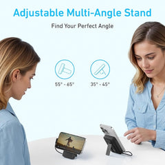 A Photo Of Anker Zolo 10000mAh 30W Magnetic Power Bank with Built-In USB-C Cable – Fast Charging & Wireless Convenience (Model A1685)