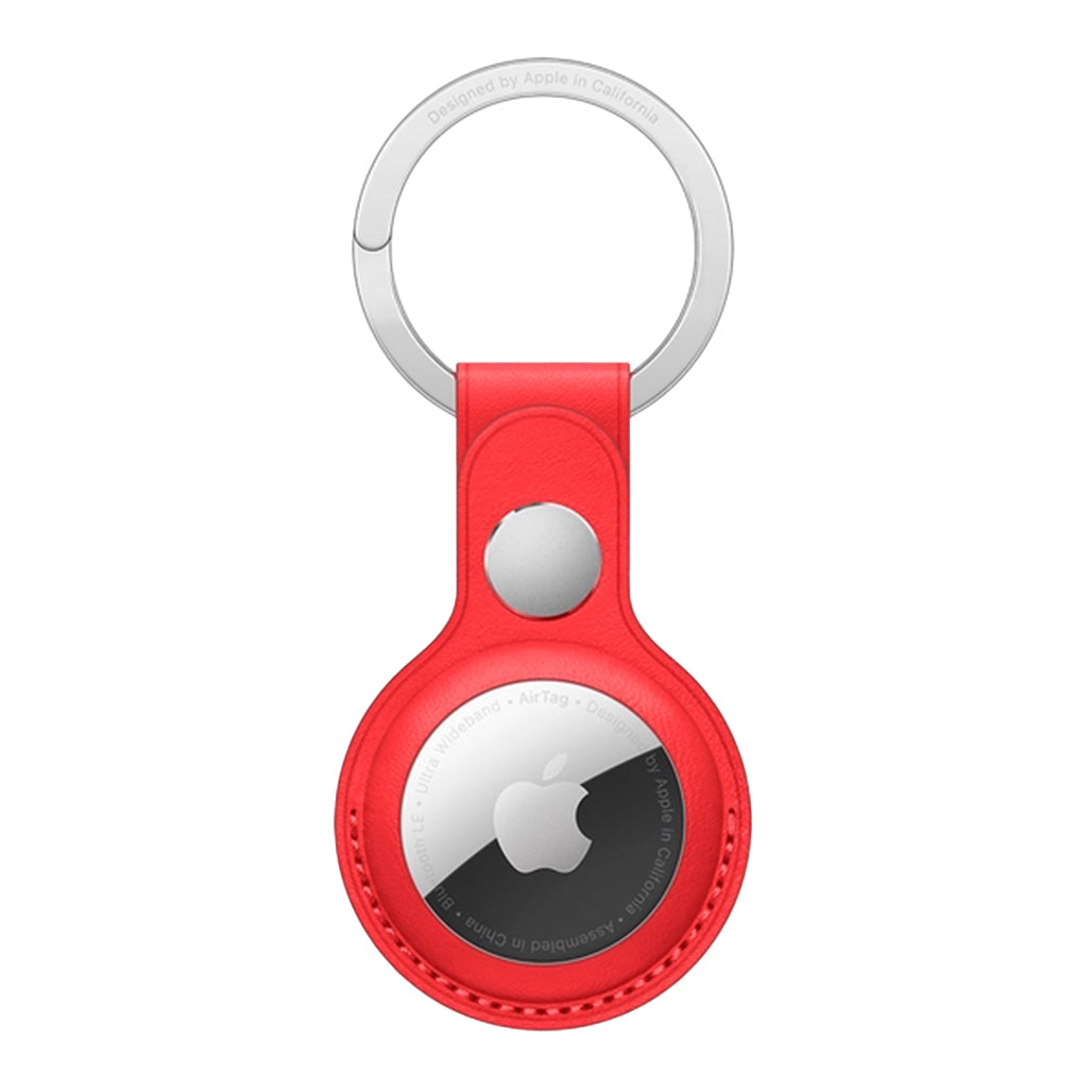 A Photo Of Apple AirTag Leather Key Ring - Product(RED) | MK103