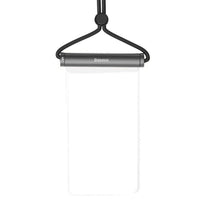 Baseus AquaGlide BS-PC030 Waterproof Case - IPX8 Protection, Cylindrical Clasp, Universal Fit for Phones up to 7.2 Inches - Black