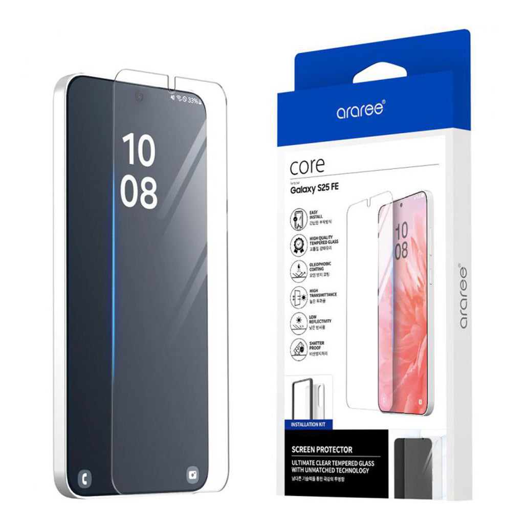 A Photo Of Araree Core Tempered Glass Screen Protector for Samsung Galaxy S25 FE