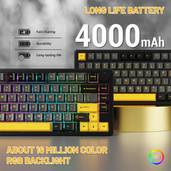 A Photo Of Attack Shark X86 Full Aluminum Wireless Mechanical Keyboard