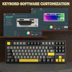 A Photo Of Attack Shark X87 Tri-Mode Gasket Mechanical Keyboard