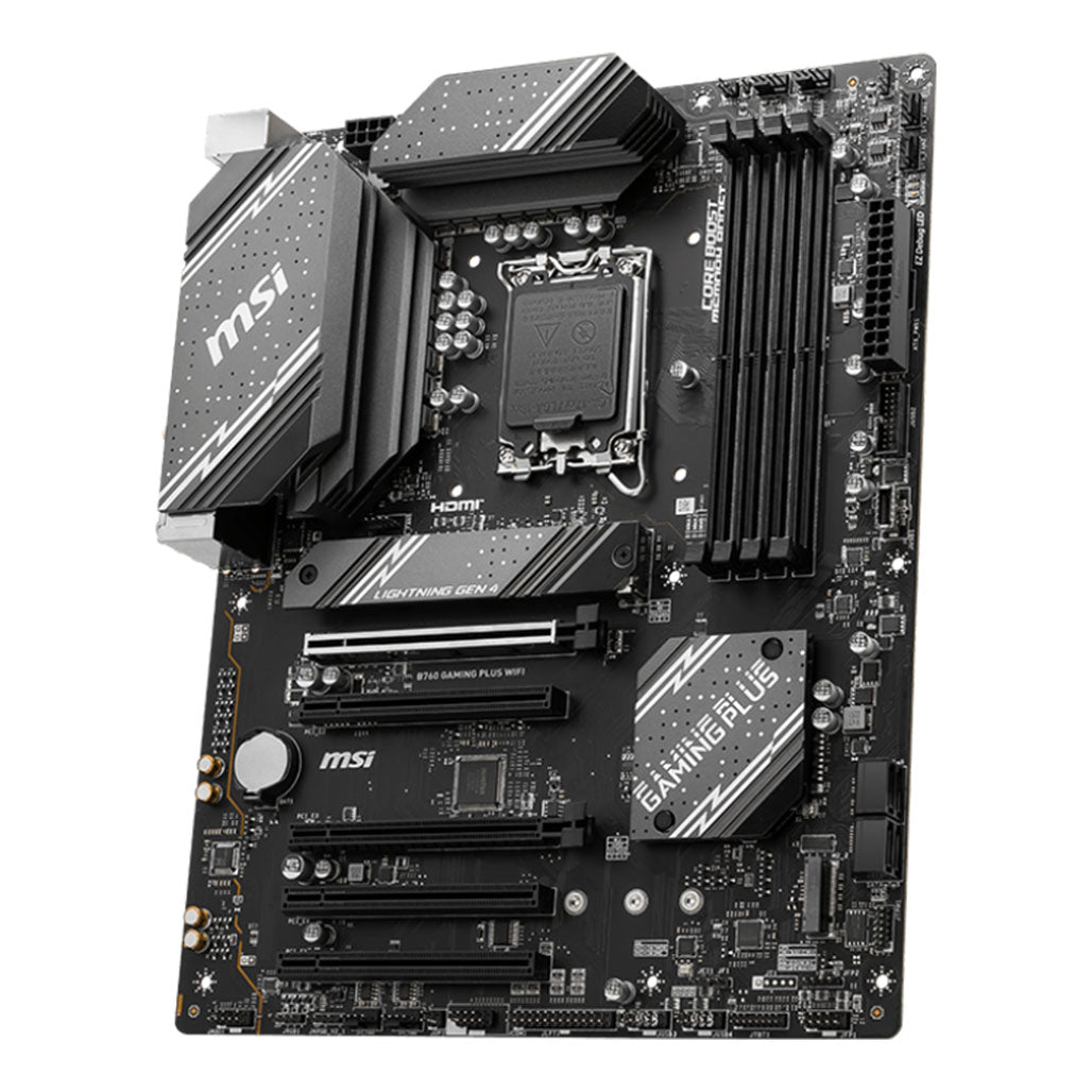 A Photo Of MSI B760 Gaming Plus WiFi Motherboard - 911-7D98-012 | High-Performance Gaming and Connectivity