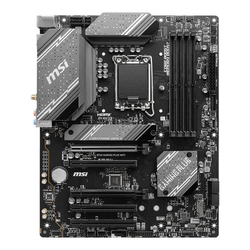 A Photo Of MSI B760 Gaming Plus WiFi Motherboard - 911-7D98-012 | High-Performance Gaming and Connectivity