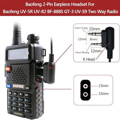 A Photo Of BAOFENG Walkie Talkie Earpiece with Mic - 2 Pin (BF210)