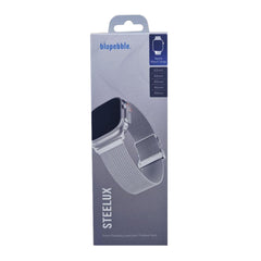 A Photo Of Blupebble Steelux Apple Watch Strap Silver – 49/46/45/44/42mm
