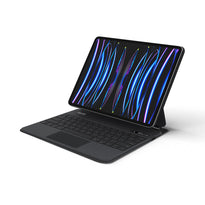 Blupebble Magic Folio Keyboard Case with Trackpad for iPad Air/Pro 10.9″ / 11″ – Bilingual English & Arabic, Bluetooth, USB-C Charging