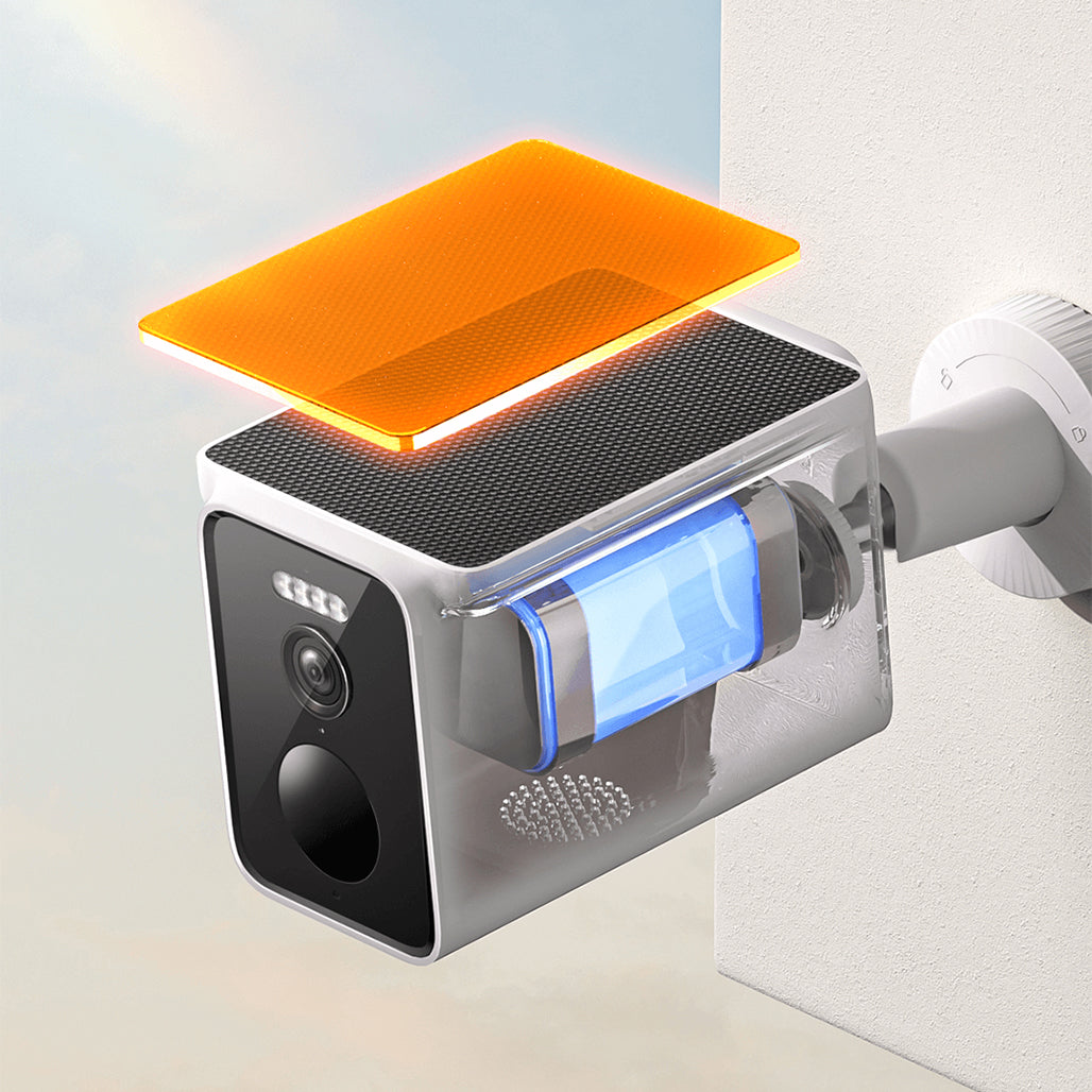 A Photo Of Xiaomi Solar Outdoor Camera BW400 Pro Set - 2.5K Resolution, 132° Wide FOV, Solar-Powered, HDR, Night Vision, Wireless Connectivity