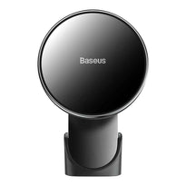 Baseus Big Energy 15W Car Mount Wireless Charger - Magnetic, Metal & Glass, Dual Use for Dashboard and Air Outlet - Black