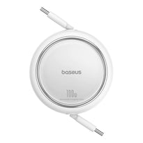 Baseus Free2Draw Mini Retractable Type-C to Type-C Charging Cable 100W - White