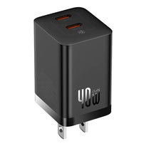 Baseus GaN5 Pro Dual USB-C Fast Charger 40W Adapter - Black