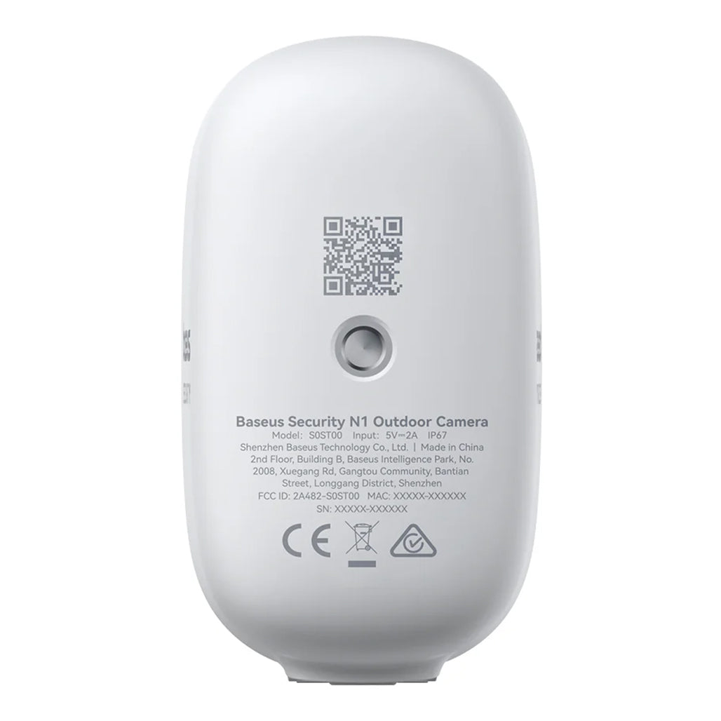 A Photo Of Baseus N1 Outdoor Security Camera – 2K Ultra HD, 210-Day Battery, Color Night Vision, IP67 Weatherproof
