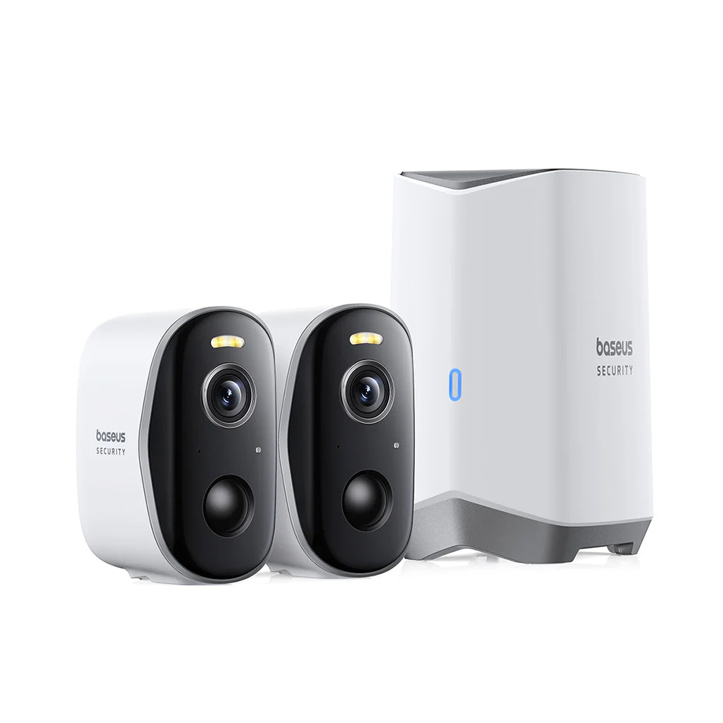 A Photo Of Baseus N1 Outdoor Security Camera – 2K Ultra HD, 210-Day Battery, Color Night Vision, IP67 Weatherproof