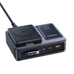 A Photo Of Baseus Nomos 5-in-1 Desktop Charger Qi2 140W | Fast Wireless & USB-C Charging Station