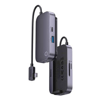 Baseus PadJoy 6-Port Type-C Hub Adapter - Dark Gray | 4K HD, 100W PD Charging, USB 3.0, SD/TF Card Reader