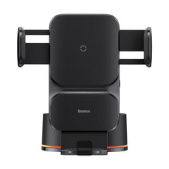 A Photo Of Baseus Qi 15W Wireless Car Charger and Phone Holder with Suction Cup – Fast Charging, Auto Alignment, and Universal Compatibility